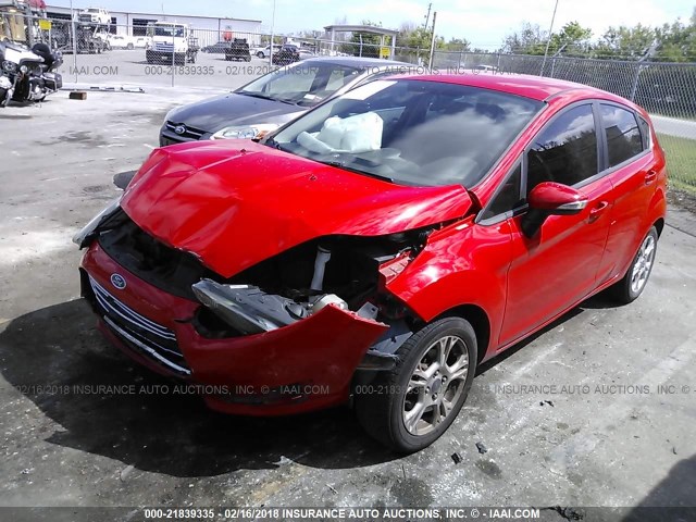 3FADP4EJ9EM103272 - 2014 FORD FIESTA SE RED photo 2