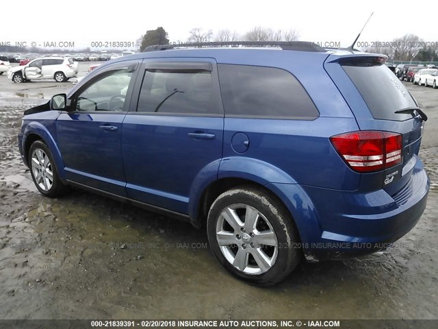 3D4PG5FV6AT180554 - 2010 DODGE JOURNEY SXT BLUE photo 3