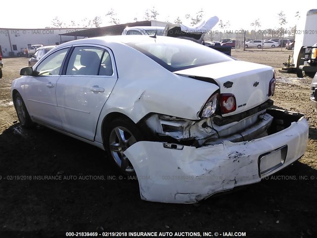 1G1ZH57BX9F147482 - 2009 CHEVROLET MALIBU 1LT 白色 照片 3