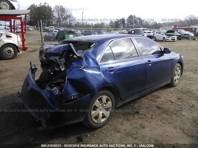 4T1BE46K78U226336 - 2008 TOYOTA CAMRY CE/LE/XLE/SE BLUE photo 4