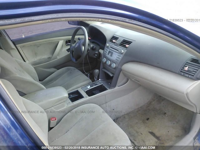 4T1BE46K78U226336 - 2008 TOYOTA CAMRY CE/LE/XLE/SE BLUE photo 5