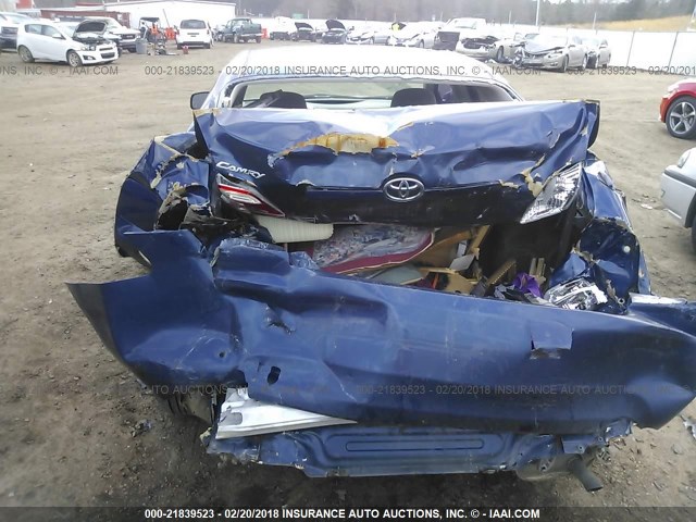 4T1BE46K78U226336 - 2008 TOYOTA CAMRY CE/LE/XLE/SE BLUE photo 6