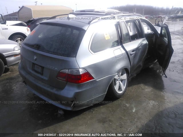 WBANN73506CN00283 - 2006 BMW 530 XIT GRAY photo 4