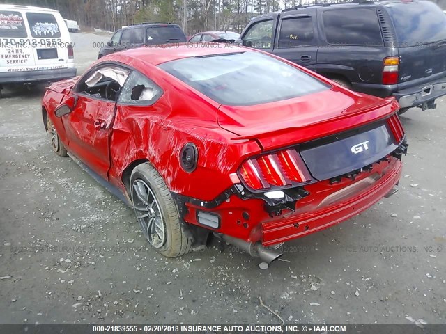 1FA6P8CF9H5311886 - 2017 FORD MUSTANG GT RED photo 3