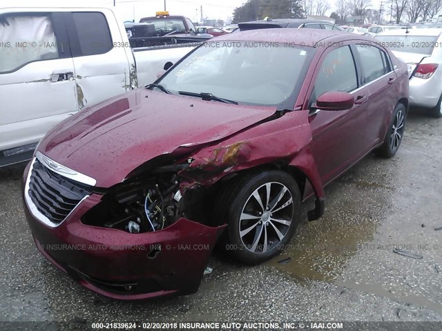 1C3CCBBB5EN164714 - 2014 CHRYSLER 200 TOURING BURGUNDY photo 2