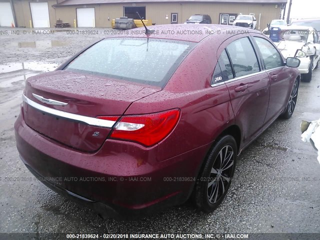 1C3CCBBB5EN164714 - 2014 CHRYSLER 200 TOURING BURGUNDY photo 4