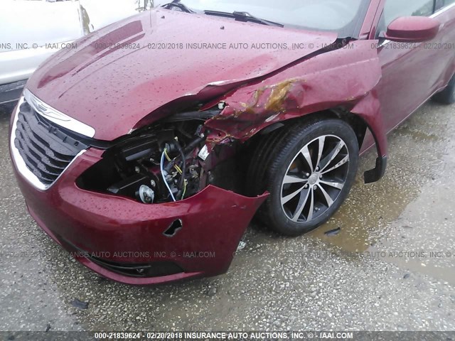 1C3CCBBB5EN164714 - 2014 CHRYSLER 200 TOURING BURGUNDY photo 6