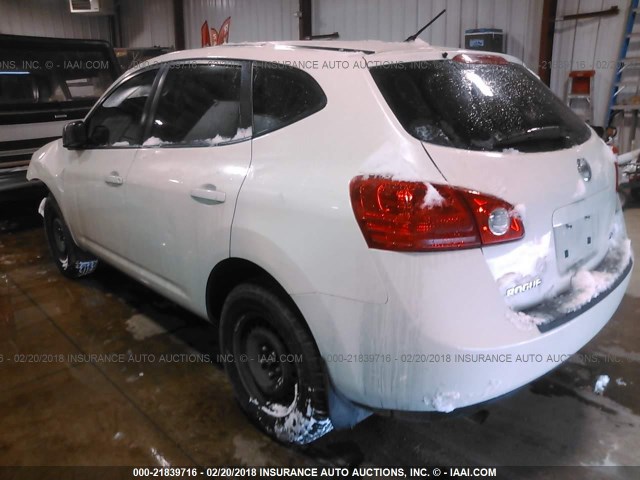 JN8AS58V89W165563 - 2009 NISSAN ROGUE S/SL WHITE photo 3