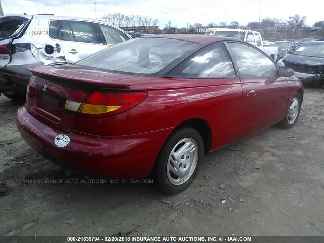 1G8ZH1278WZ291913 - 1998 SATURN SC2 RED photo 4