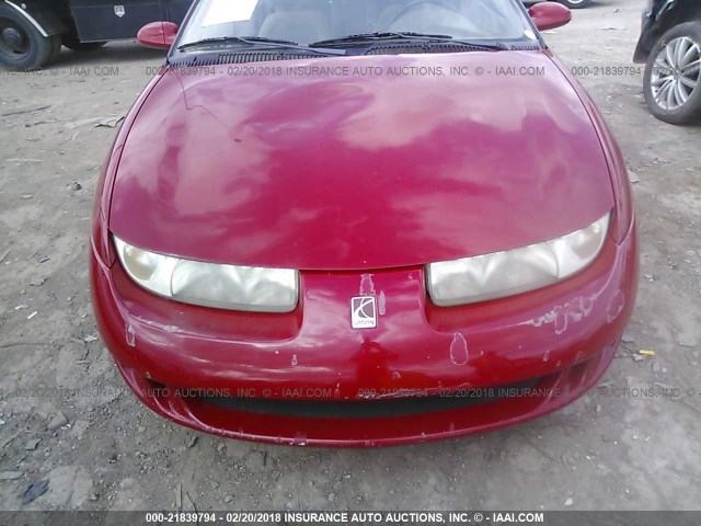 1G8ZH1278WZ291913 - 1998 SATURN SC2 RED photo 6