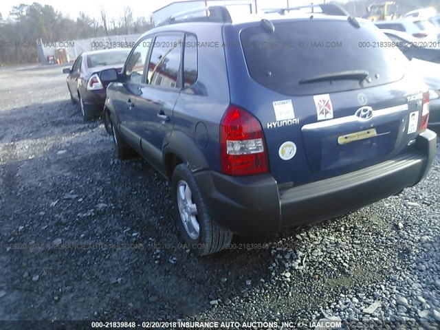 KM8JN72D25U088995 - 2005 HYUNDAI TUCSON GLS/LX BLUE photo 3