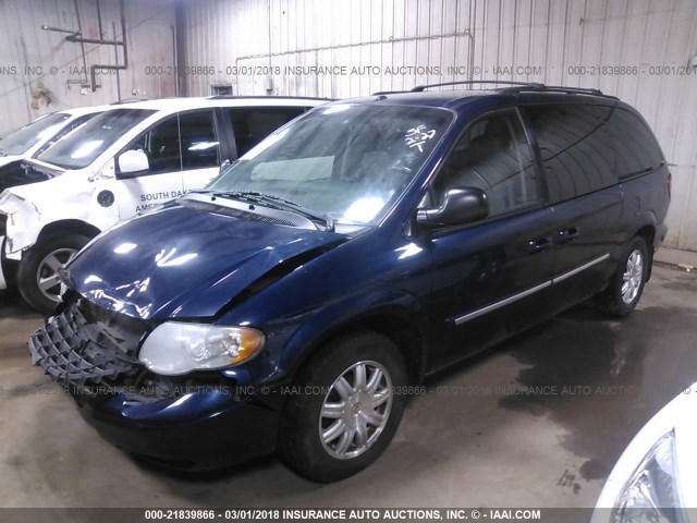 2A8GP54L56R775011 - 2006 CHRYSLER TOWN & COUNTRY TOURING BLUE photo 2