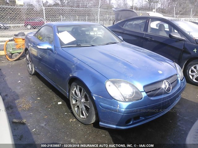 WDBKK49F92F257125 - 2002 MERCEDES-BENZ SLK 230 KOMPRESSOR BLUE photo 1