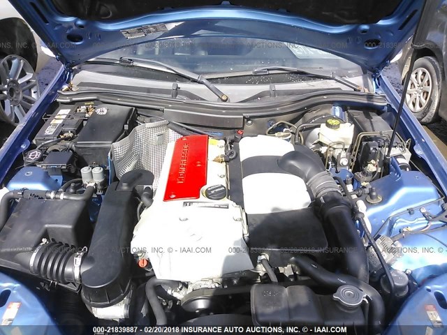 WDBKK49F92F257125 - 2002 MERCEDES-BENZ SLK 230 KOMPRESSOR BLUE photo 10