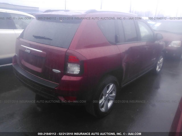 1C4NJDEB4GD756518 - 2016 JEEP COMPASS LATITUDE 红色 照片 4