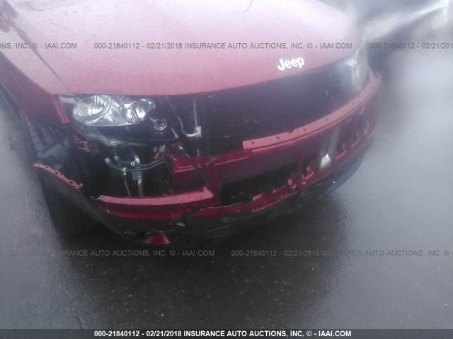 1C4NJDEB4GD756518 - 2016 JEEP COMPASS LATITUDE 红色 照片 6