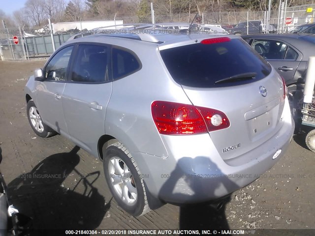 JN8AS58V48W119985 - 2008 NISSAN ROGUE S/SL SILVER photo 3