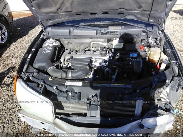 1G8AW15F07Z124601 - 2007 SATURN ION LEVEL 3 GRAY photo 10