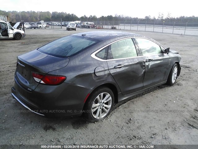 1C3CCCAB5FN660704 - 2015 CHRYSLER 200 LIMITED GRAY photo 4