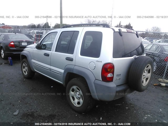 1J4GL48K22W124770 - 2002 JEEP LIBERTY SPORT 银色 照片 3