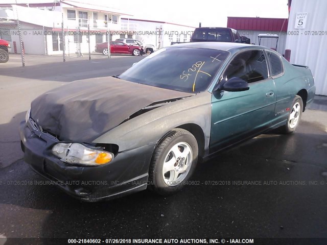 2G1WX12K5Y9188163 - 2000 CHEVROLET MONTE CARLO SS GREEN photo 2