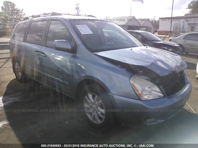 KNDMB233776112167 - 2007 KIA SEDONA EX/LX BLUE photo 1