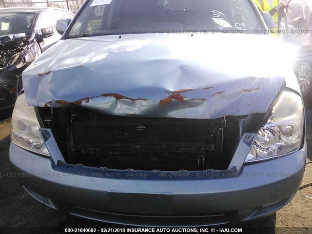 KNDMB233776112167 - 2007 KIA SEDONA EX/LX BLUE photo 6