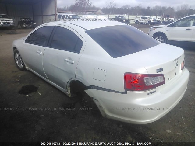 4A32B2FF4CE017544 - 2012 MITSUBISHI GALANT FE WHITE photo 3