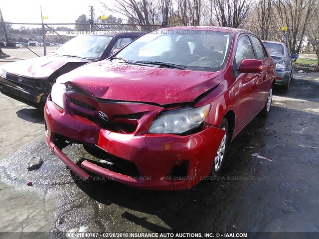 2T1BU4EEXBC601384 - 2011 TOYOTA COROLLA S/LE RED photo 2