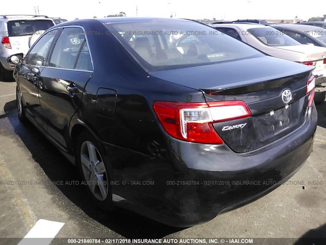 4T1BF1FK8CU046609 - 2012 TOYOTA CAMRY SE/LE/XLE BLACK photo 3
