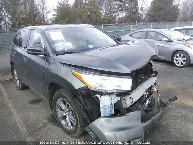 5TDJKRFH4ES054664 - 2014 TOYOTA HIGHLANDER XLE მწვანე ფოტო 1
