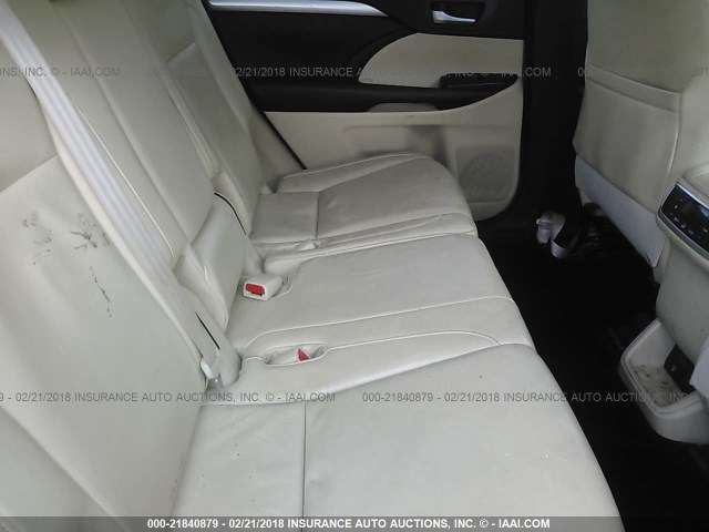 5TDJKRFH4ES054664 - 2014 TOYOTA HIGHLANDER XLE მწვანე ფოტო 8