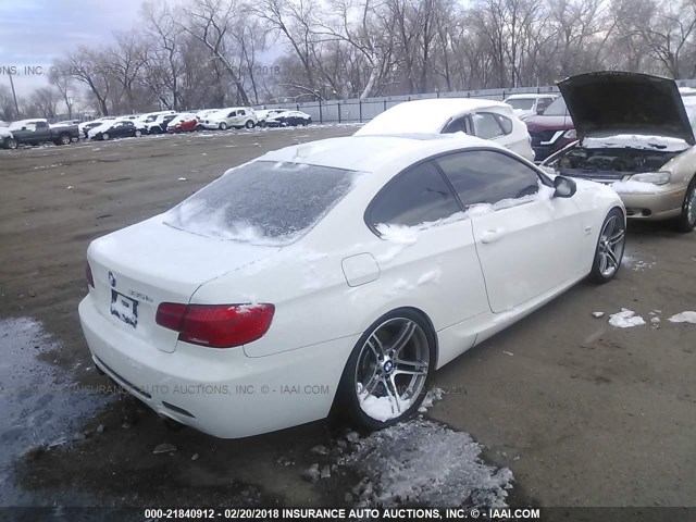 WBAKG1C54CJ217127 - 2012 BMW 335 I SULEV WHITE photo 4