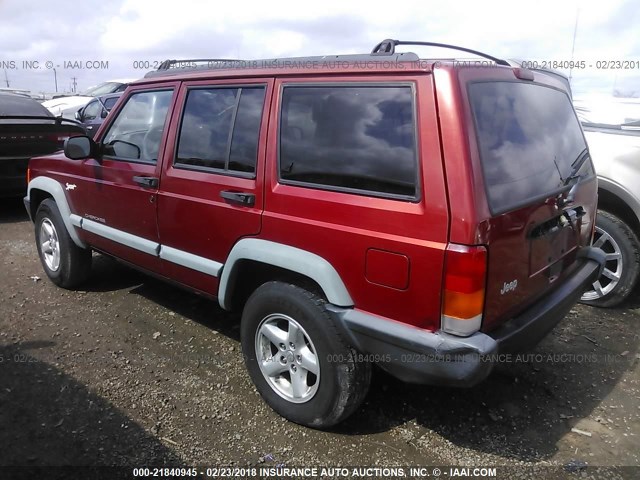 1J4FT68S6WL256851 - 1998 JEEP CHEROKEE SPORT/CLASSIC წითელი ფოტო 3