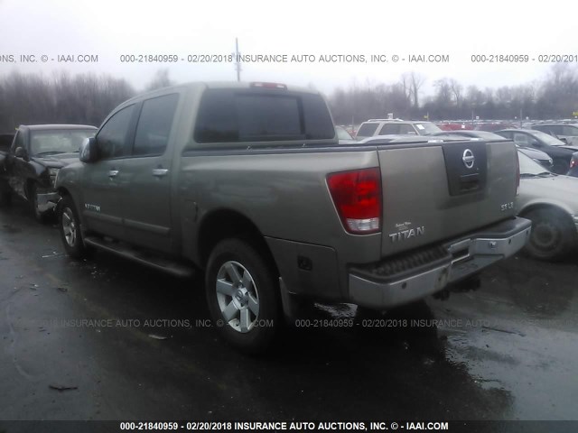 1N6AA07B66N543581 - 2006 NISSAN TITAN XE/SE/LE TAN photo 3