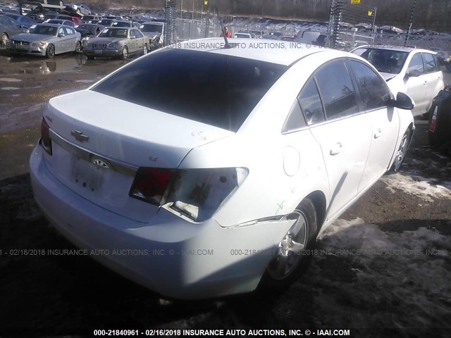 1G1PC5SBXE7412886 - 2014 CHEVROLET CRUZE LT WHITE photo 4