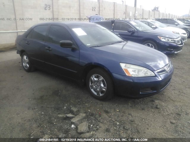 JHMCM56157C025742 - 2007 HONDA ACCORD VALUE BLUE photo 1