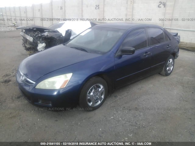 JHMCM56157C025742 - 2007 HONDA ACCORD VALUE BLUE photo 2