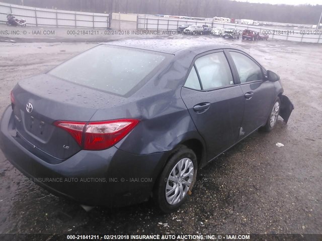 5YFBURHE0HP650255 - 2017 TOYOTA COROLLA L/LE/XLE/SE/XSE BLUE photo 4