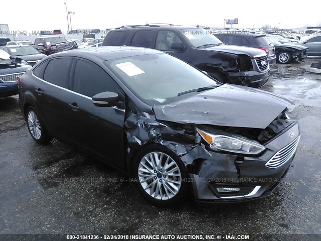 1FADP3J23FL299530 - 2015 FORD FOCUS TITANIUM GRAY photo 1