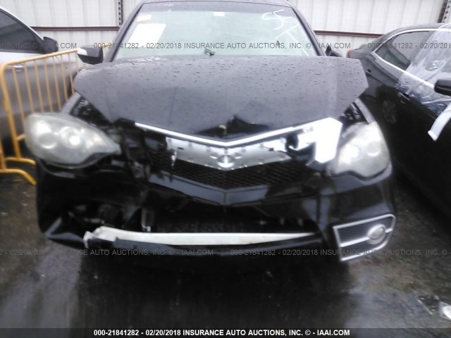 5J8TB2H50CA001801 - 2012 ACURA RDX TECHNOLOGY BLACK photo 6