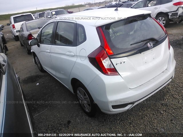 3HGGK5H42JM702849 - 2018 HONDA FIT LX WHITE photo 3