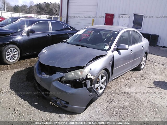 JM1BK123341120911 - 2004 MAZDA 3 S GRAY photo 2