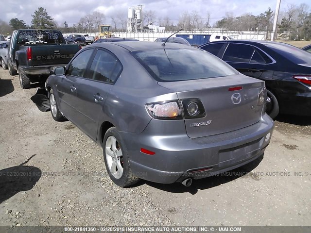 JM1BK123341120911 - 2004 MAZDA 3 S GRAY photo 3