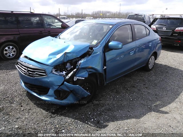 ML32F3FJ6HHF16441 - 2017 MITSUBISHI MIRAGE G4 ES ლურჯი ფოტო 2