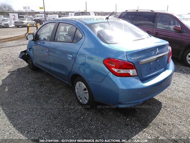 ML32F3FJ6HHF16441 - 2017 MITSUBISHI MIRAGE G4 ES ლურჯი ფოტო 3