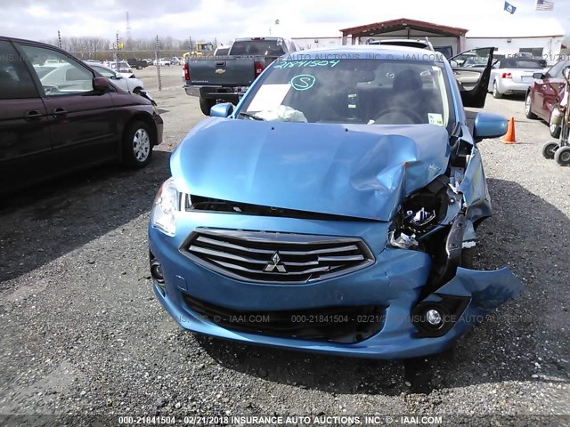 ML32F3FJ6HHF16441 - 2017 MITSUBISHI MIRAGE G4 ES ლურჯი ფოტო 6