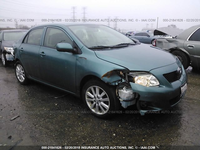 JTDBL40E99J031211 - 2009 TOYOTA COROLLA LE/XLE GREEN photo 1