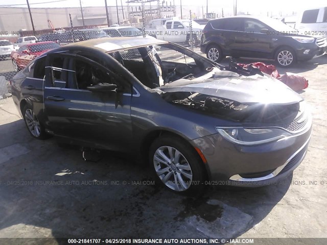 1C3CCCAB0FN635595 - 2015 CHRYSLER 200 LIMITED GRAY photo 1