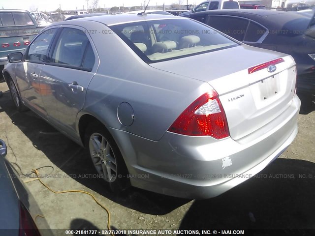 3FAHP0GA6AR322064 - 2010 FORD FUSION S SILVER photo 3